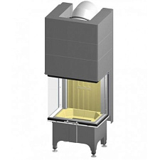 Spartherm arte 3rl-60h-4s шлифованная нержавеющая сталь, левая (высота дверки 57 см), диаметр дымохода 250 мм